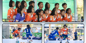 ส่งกำลังใจและแสดงความยินดีนักกีฬาฟุตซอลหญิง